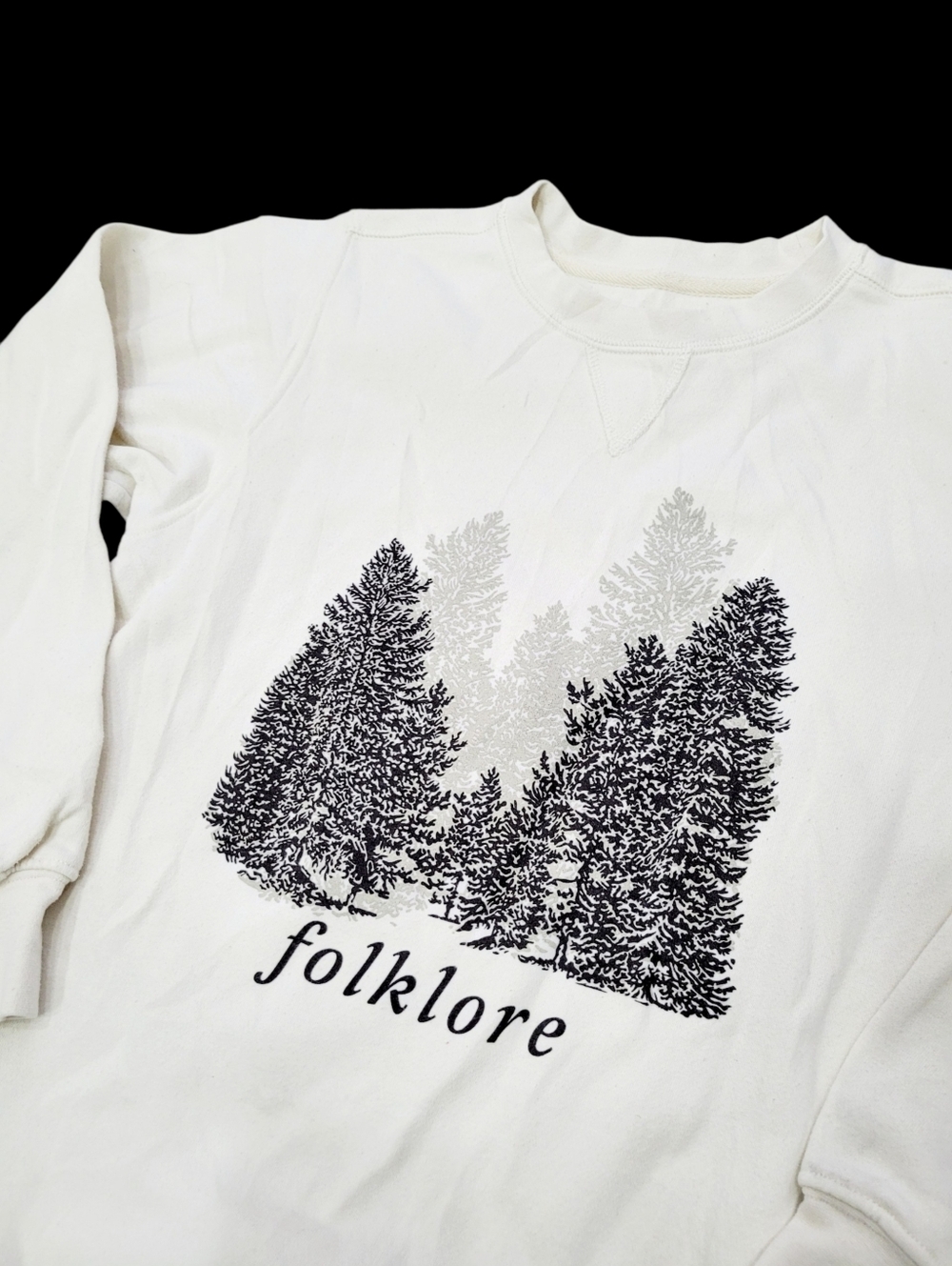 Lock The Label Folklore White Sweatshirt Top Size: XS